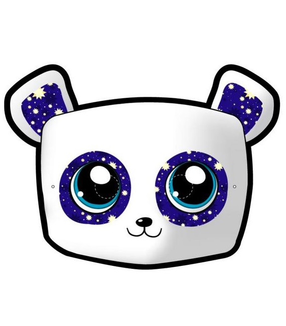 çocuklar için hazır kağıttan Panda maskesi şablonu